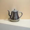 Metal teapot, hand-forged stainless steel insulated teapot, household and office tea-making utensils details Picture
